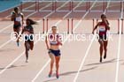 Eilidh Child on her way to winning the 400 metres hurdles at the Glasgow Diamond League. Photo: David T. Hewitson/Sports for All Pics